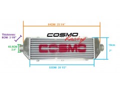 UNIVERSAL HIGH-FLOW INTERCOOLER - 9 ROWS